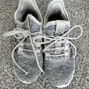 adidas Light Gray Knit Athletic Sneakers